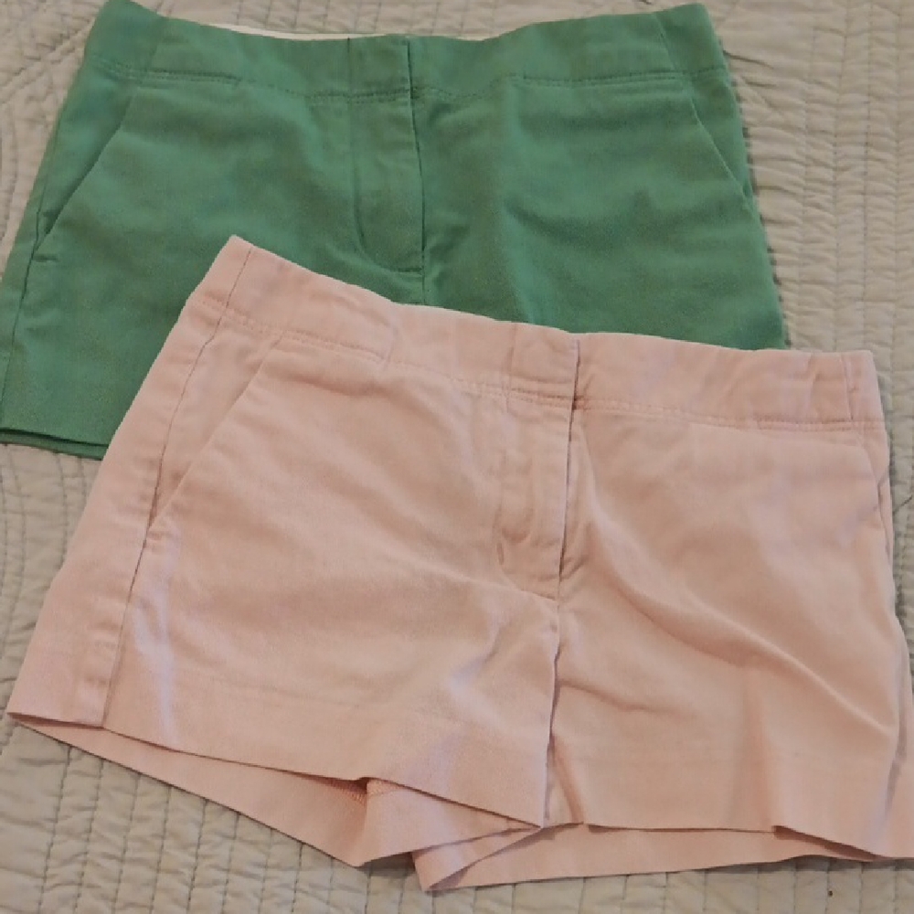 Crewcuts High Waist Green and Pink Shorts